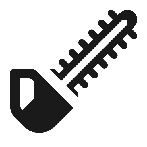 Chainsaw icon, solid style, from Pinhead Map Icons