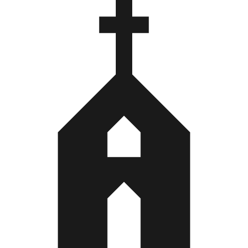 Chapel icon, solid style, from Pinhead Map Icons