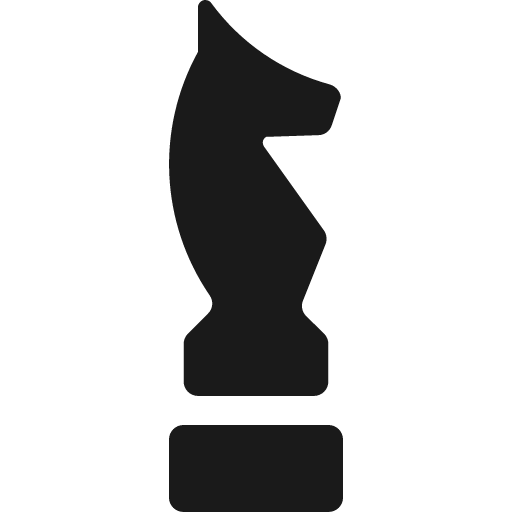 Chess knight icon, solid style, from Pinhead Map Icons