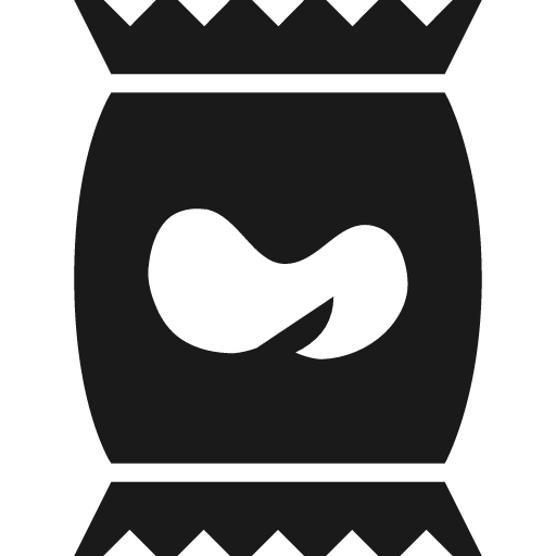 Chip bag with chip icon, solid style, from Pinhead Map Icons