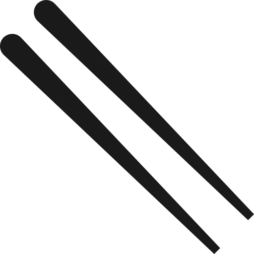 Chopsticks icon, solid style, from Pinhead Map Icons