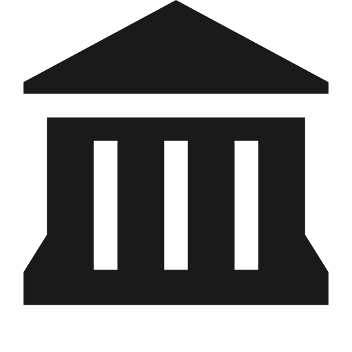 Classical building icon, solid style, from Pinhead Map Icons