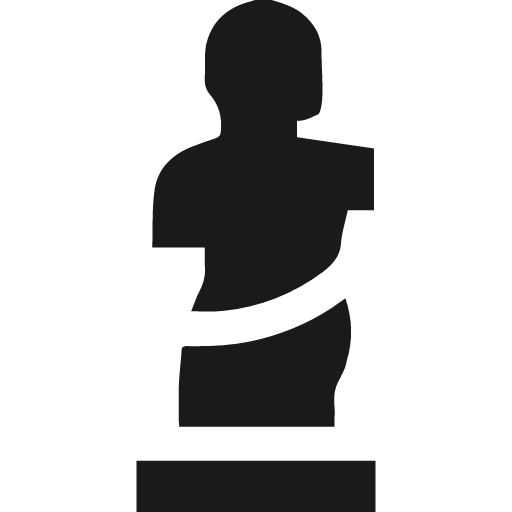 Classical statue icon, solid style, from Pinhead Map Icons