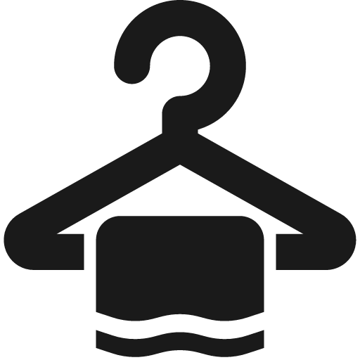 Clothes hanger holding cloth icon, solid style, from Pinhead Map Icons