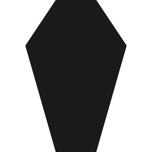 Coffin icon, solid style, from Pinhead Map Icons