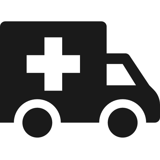 Compact box truck with greek cross icon, solid style, from Pinhead Map Icons