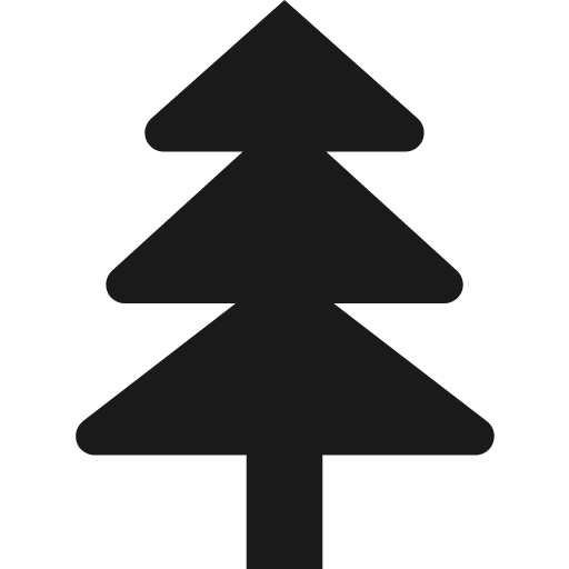 Conifer tree icon, solid style, from Pinhead Map Icons