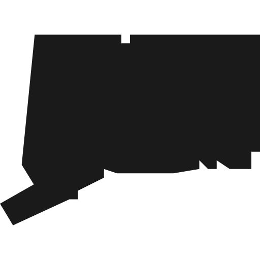 Connecticut icon, solid style, from Pinhead Map Icons