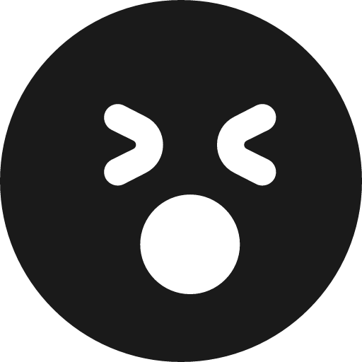 Coughing face in circle icon, solid style, from Pinhead Map Icons