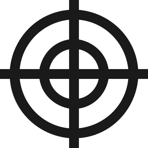 Crosshair icon, solid style, from Pinhead Map Icons