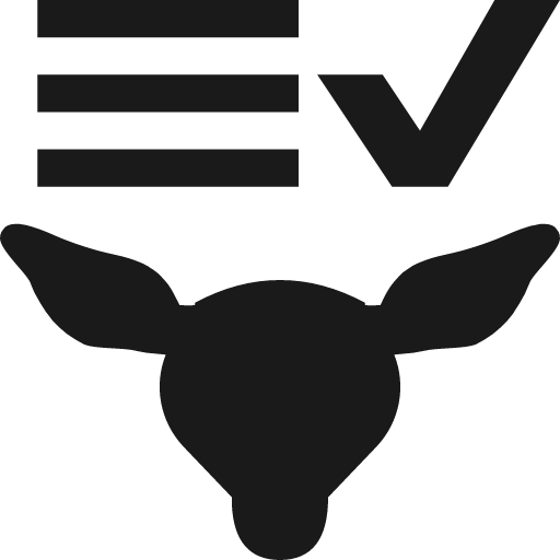Deer head under list beside checkmark icon, solid style, from Pinhead Map Icons