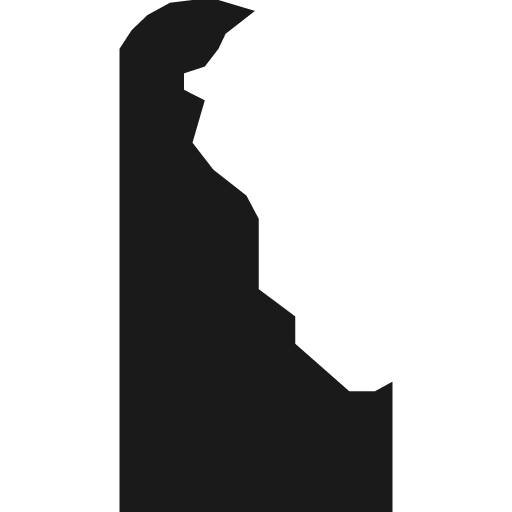 Delaware icon, solid style, from Pinhead Map Icons