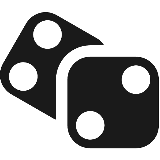 Dice icon, solid style, from Pinhead Map Icons
