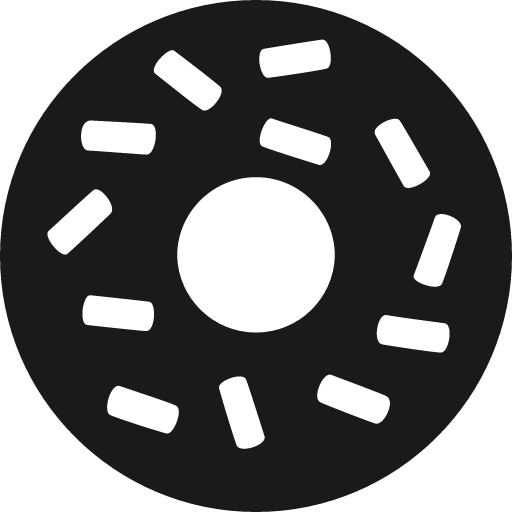 Donut icon, solid style, from Pinhead Map Icons
