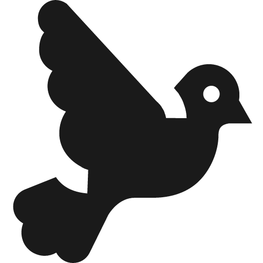 Dove icon, solid style, from Pinhead Map Icons