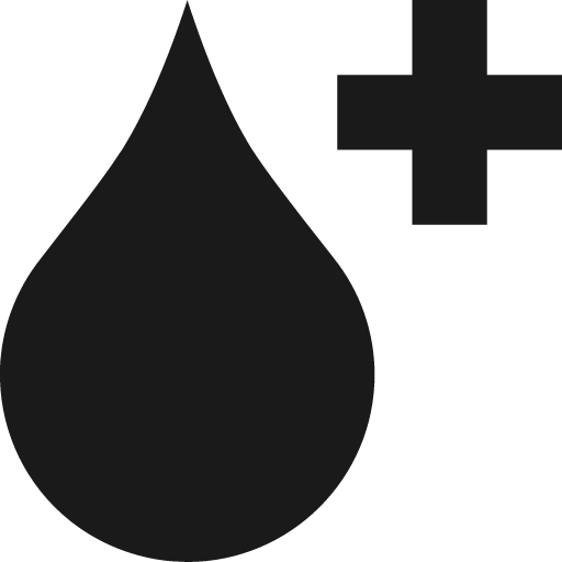 Droplet and greek cross icon, solid style, from Pinhead Map Icons