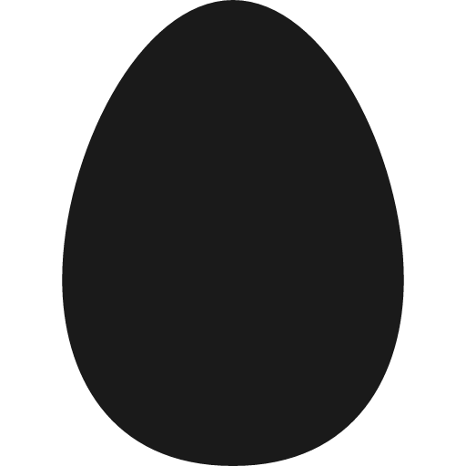 Egg icon, solid style, from Pinhead Map Icons