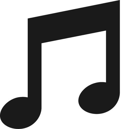 Eighth notes icon, solid style, from Pinhead Map Icons