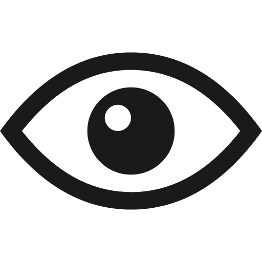 Eye outline icon, outline style, from Pinhead Map Icons