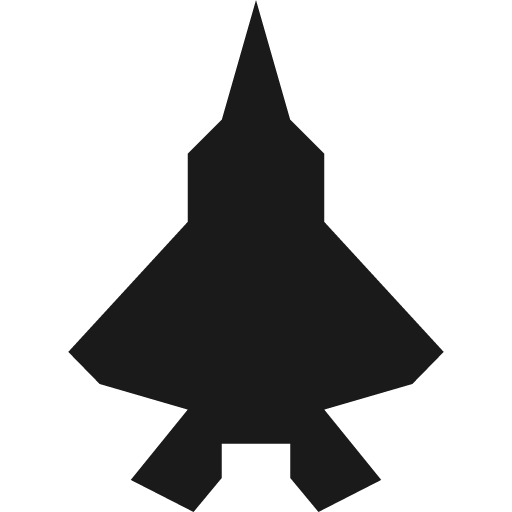F22 raptor fighter jet icon, solid style, from Pinhead Map Icons