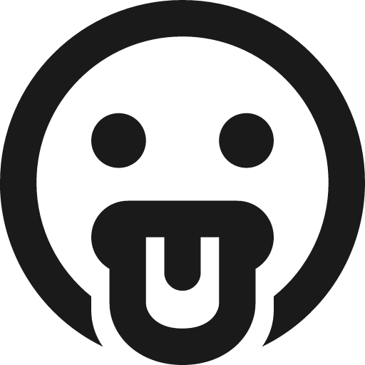 Face with tongue out in circle outline icon, outline style, from Pinhead Map Icons