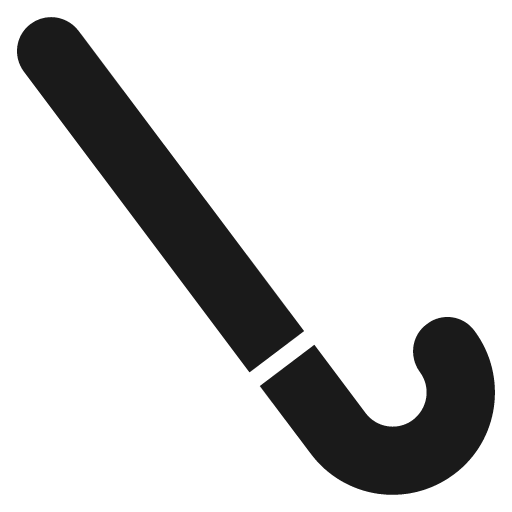 Field hockey stick icon, solid style, from Pinhead Map Icons