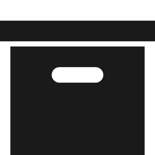 File box icon, solid style, from Pinhead Map Icons