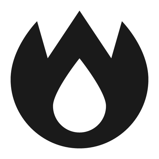 Fire icon, solid style, from Pinhead Map Icons