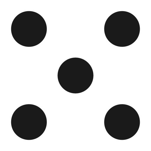 Five pips icon, solid style, from Pinhead Map Icons
