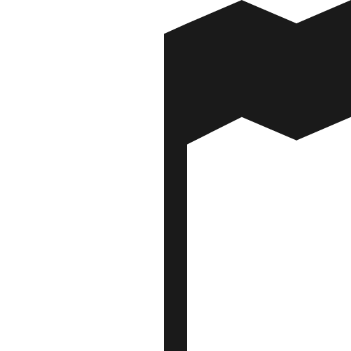 Flagstick with flag icon, solid style, from Pinhead Map Icons