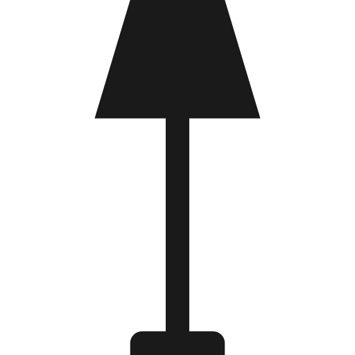 Floor lamp icon, solid style, from Pinhead Map Icons