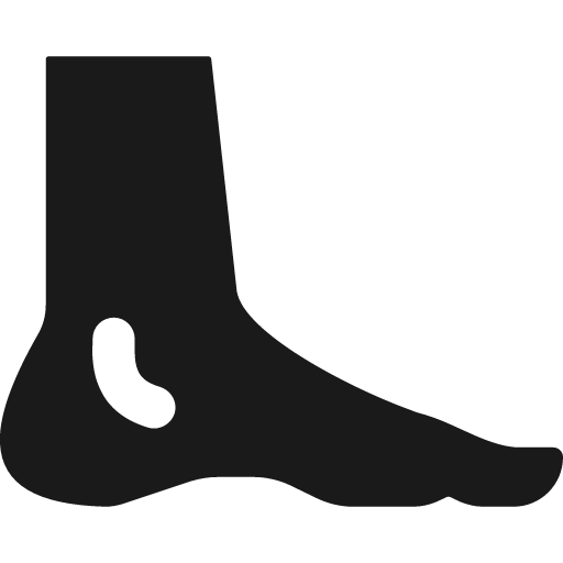 Foot icon, solid style, from Pinhead Map Icons