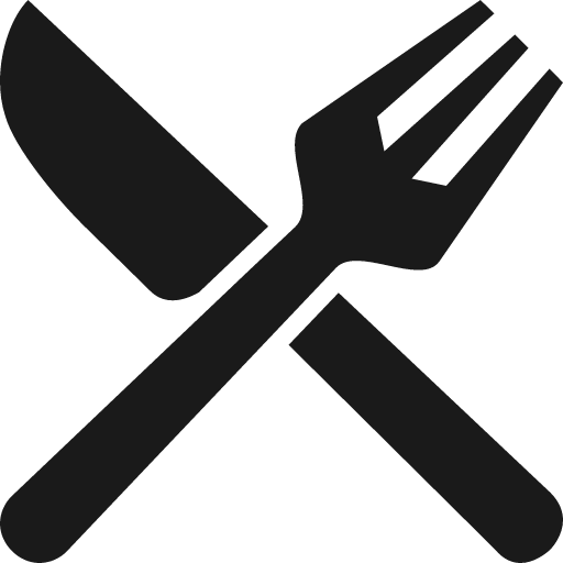 Fork crossing table knife icon, solid style, from Pinhead Map Icons