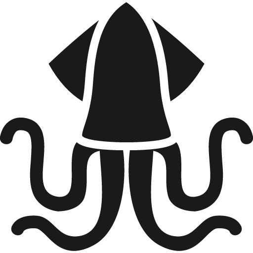 Four legged squid icon, solid style, from Pinhead Map Icons