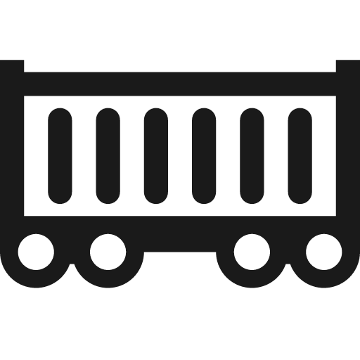 Freight car icon, solid style, from Pinhead Map Icons