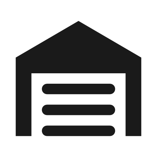 Garage icon, solid style, from Pinhead Map Icons