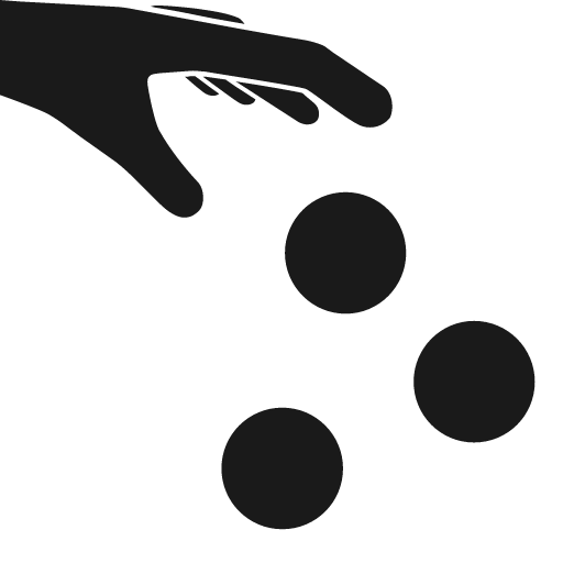 Hand dropping circles icon, solid style, from Pinhead Map Icons