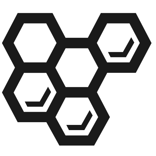 Honeycomb icon, solid style, from Pinhead Map Icons