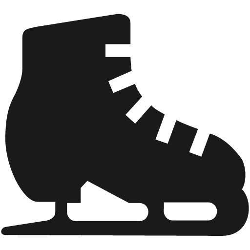 Ice skate icon, solid style, from Pinhead Map Icons