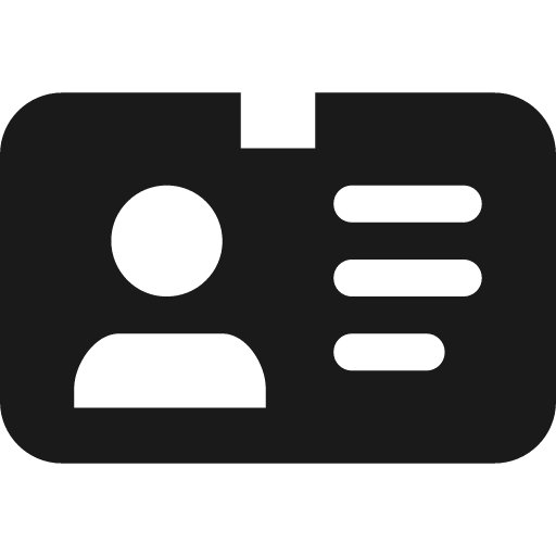 Id card icon, solid style, from Pinhead Map Icons