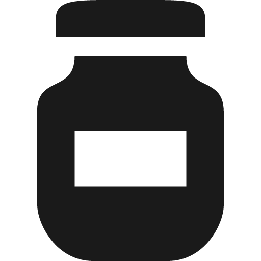 Jar icon, solid style, from Pinhead Map Icons