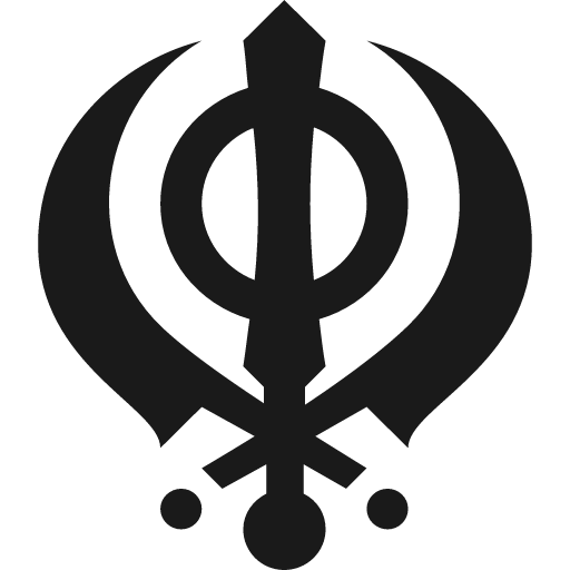 Khanda icon, solid style, from Pinhead Map Icons
