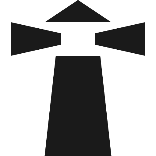Lighthouse icon, solid style, from Pinhead Map Icons