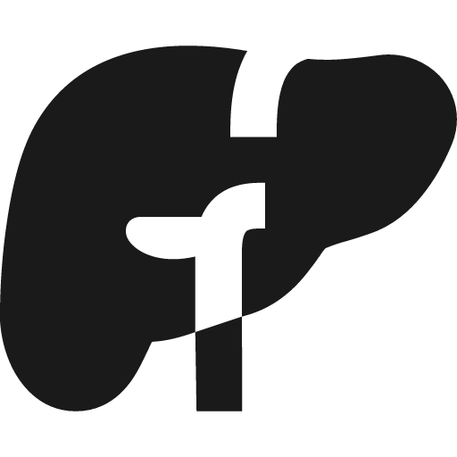 Liver with bile duct icon, solid style, from Pinhead Map Icons