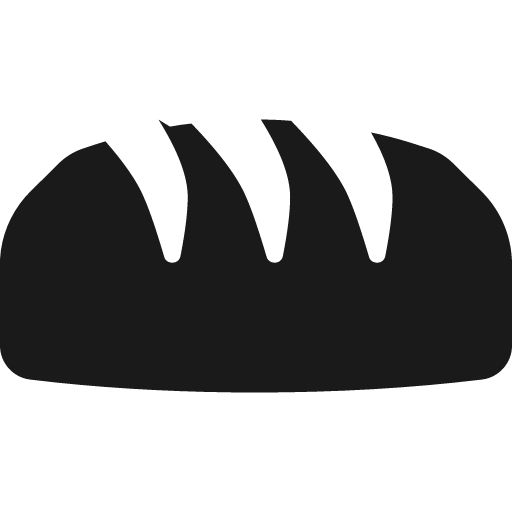 Loaf of bread icon, solid style, from Pinhead Map Icons