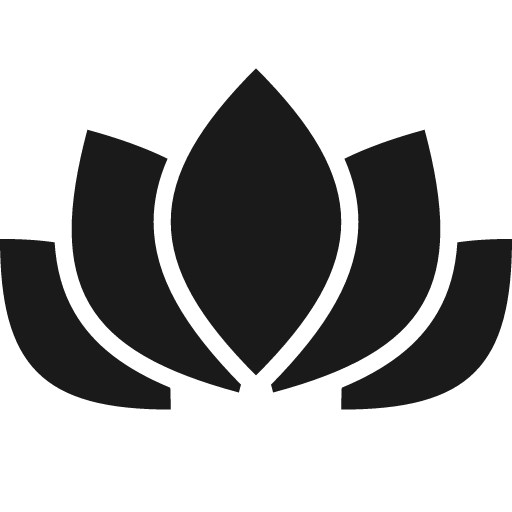 Lotus flower icon, solid style, from Pinhead Map Icons