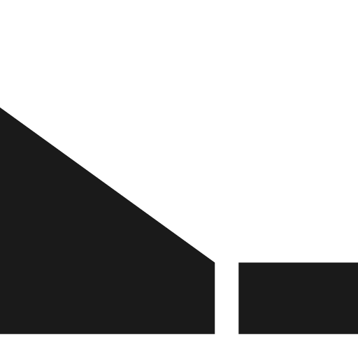 Lowered curb icon, solid style, from Pinhead Map Icons
