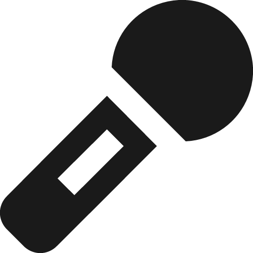 Microphone icon, solid style, from Pinhead Map Icons