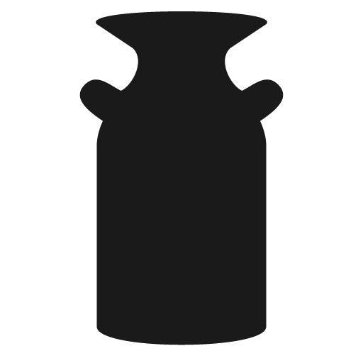 Milk churn icon, solid style, from Pinhead Map Icons