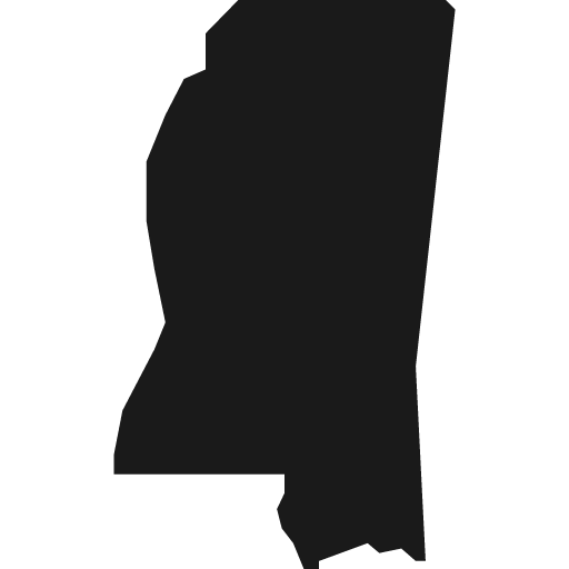 Mississippi icon, solid style, from Pinhead Map Icons